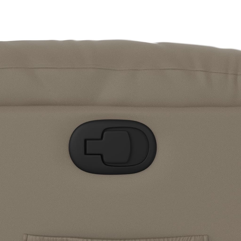 Polohovací Křeslo Umělá Kůže Cappuccino