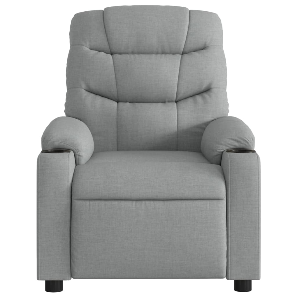 Polohovací Křeslo Světle Šedé Textil Světle Šedá