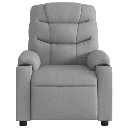 Polohovací Křeslo Světle Šedé Textil Světle Šedá