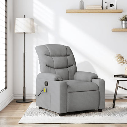 Polohovací Křeslo Světle Šedé Textil Světle Šedá