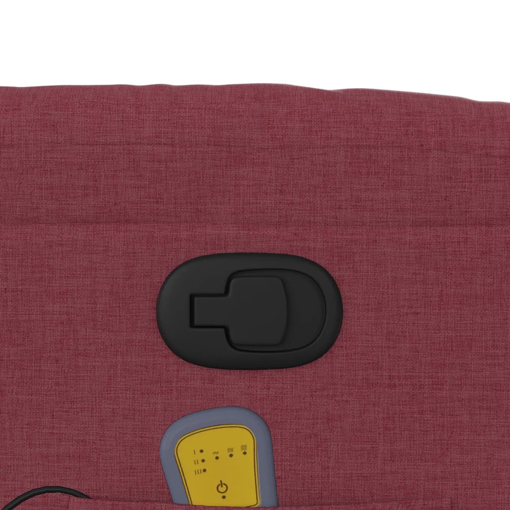 Masážní Polohovací Křeslo Vínové Textil Vínová Červená