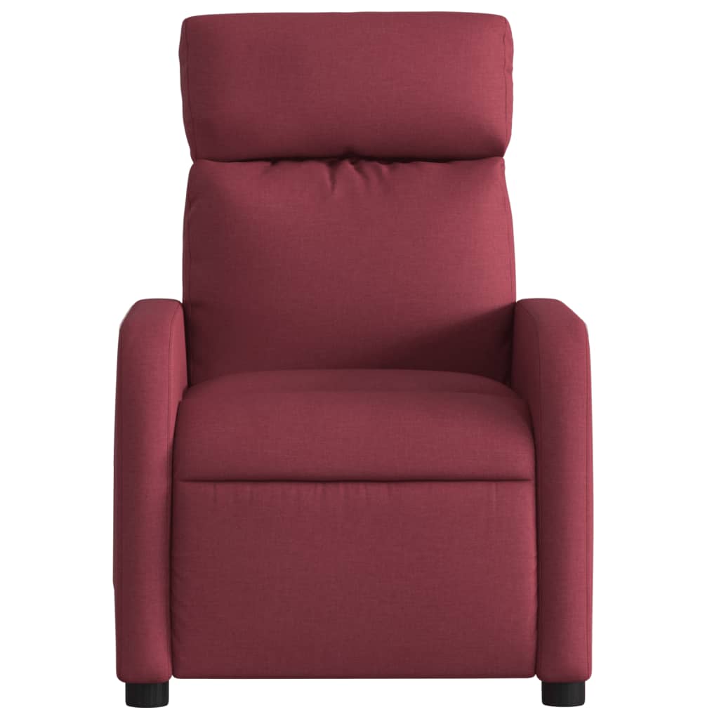 Polohovací Křeslo Vínové Textil Vínová Červená