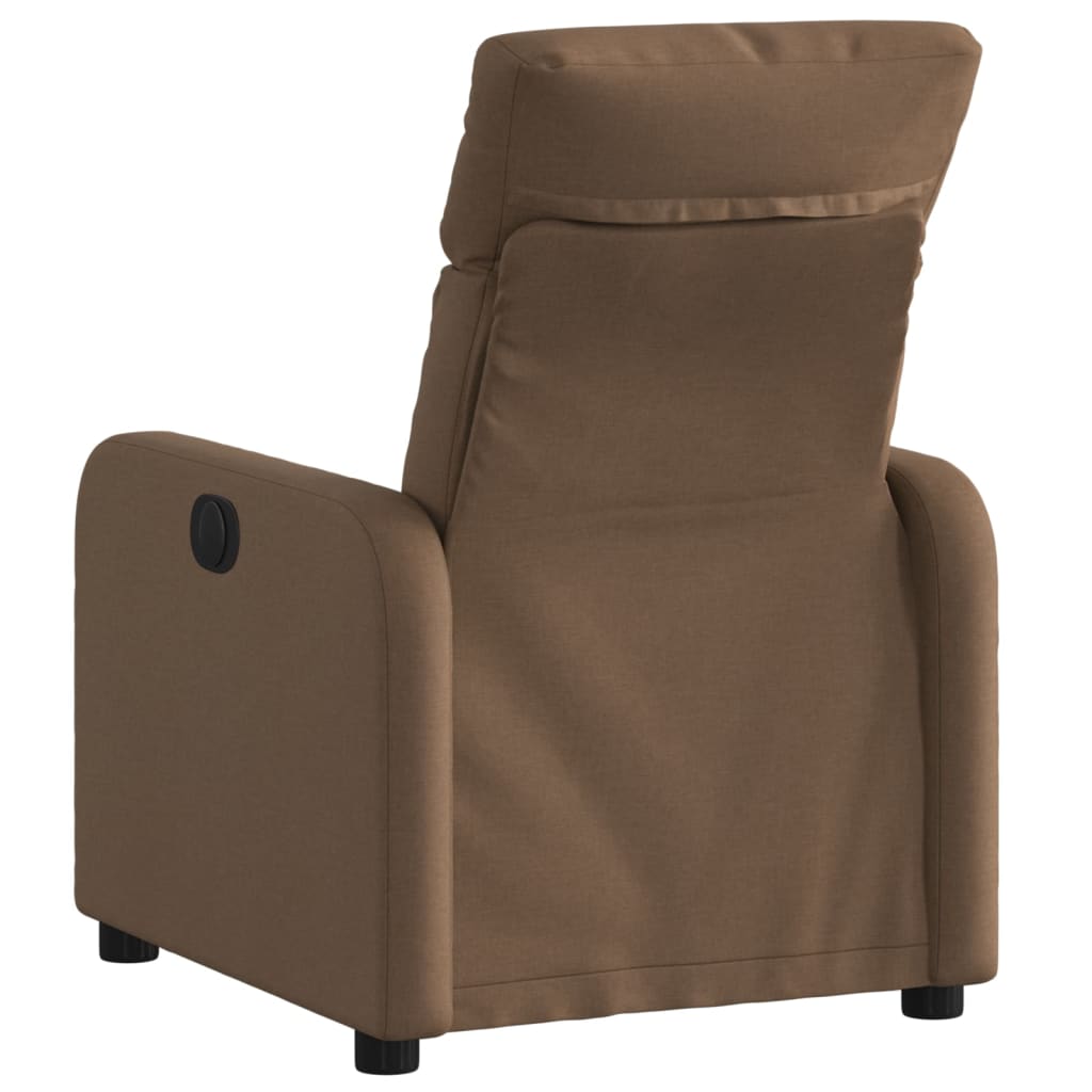 Polohovací Křeslo Hnědé Textil Hnědá