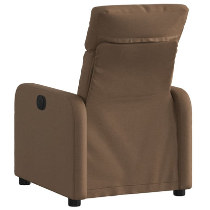 Polohovací Křeslo Hnědé Textil Hnědá