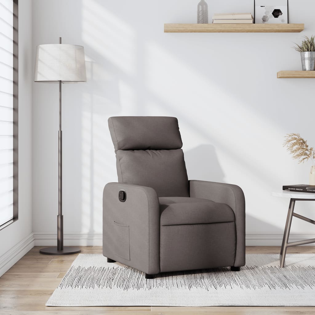 Polohovací Křeslo Textil Taupe
