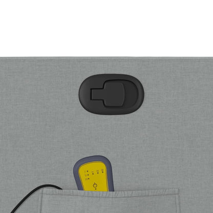 Masážní Polohovací Křeslo Světle Šedé Textil Světle Šedá