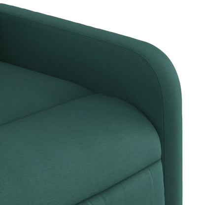 Masážní Polohovací Křeslo Tmavě Zelené Textil Tmavě Zelená