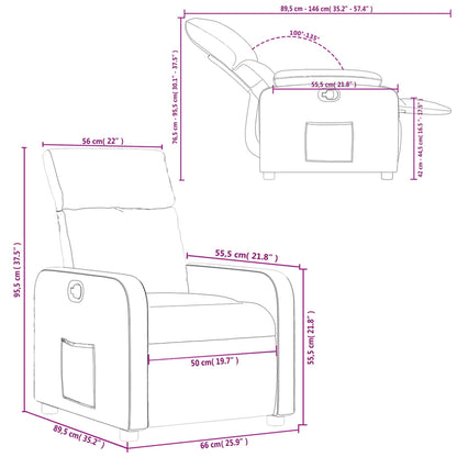 Polohovací Křeslo Šedé Umělá Kůže Šedá
