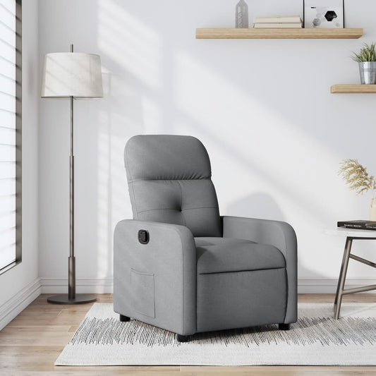 Polohovací Křeslo Světle Šedé Textil Světle Šedá