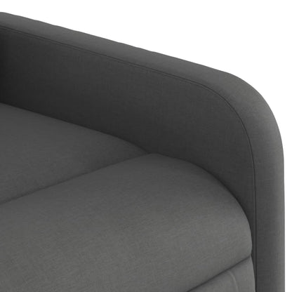 Masážní Polohovací Křeslo Tmavě Šedé Textil Tmavě Šedá