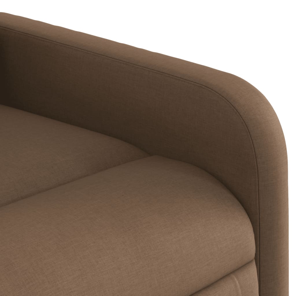 Masážní Polohovací Křeslo Hnědé Textil Hnědá