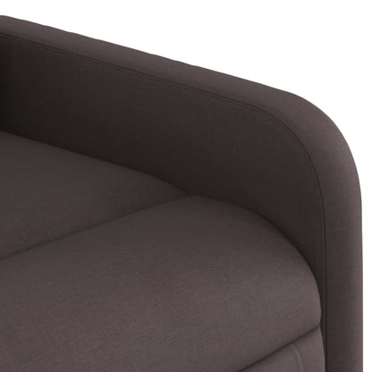 Masážní Polohovací Křeslo Tmavě Hnědé Textil Tmavě Hnědá