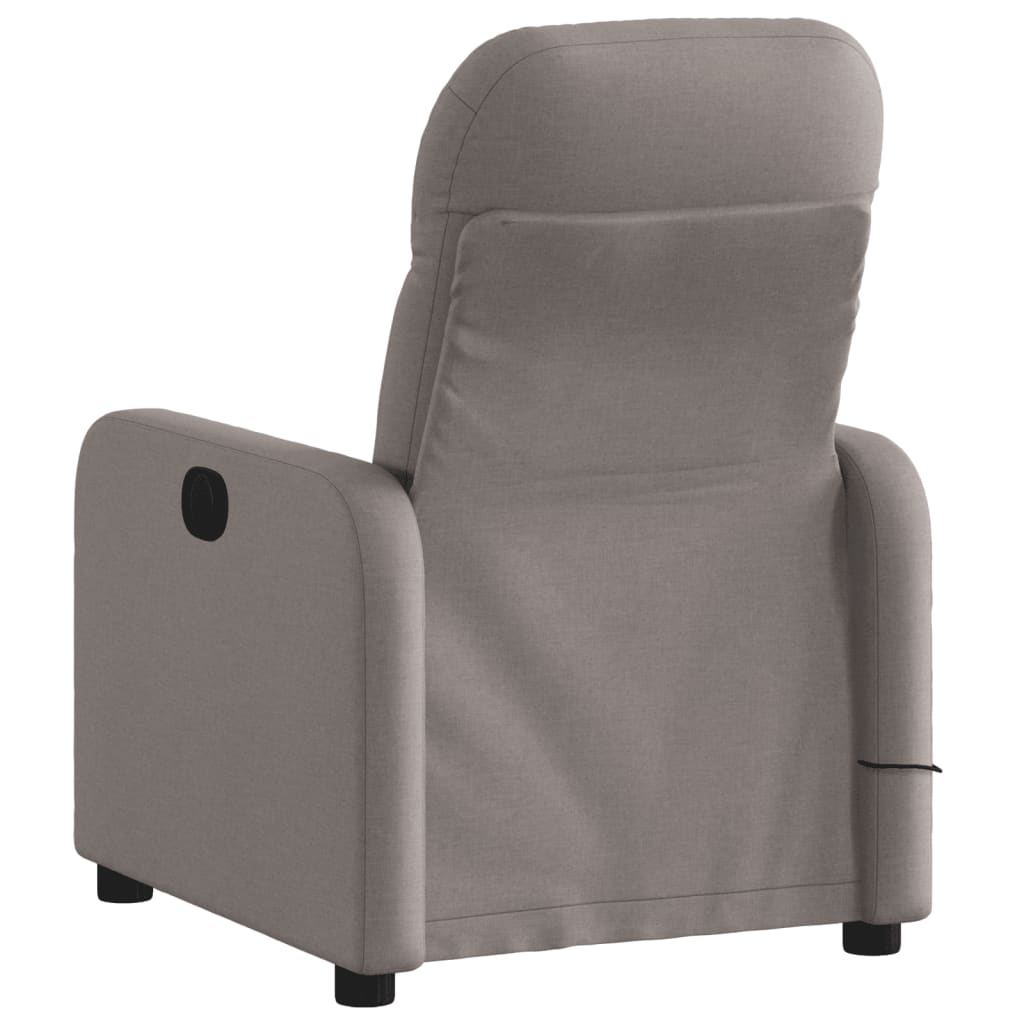 Masážní Polohovací Křeslo Textil Taupe