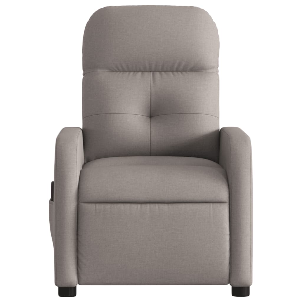 Masážní Polohovací Křeslo Textil Taupe
