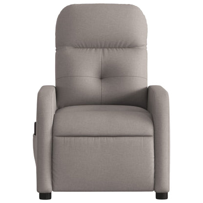 Masážní Polohovací Křeslo Textil Taupe