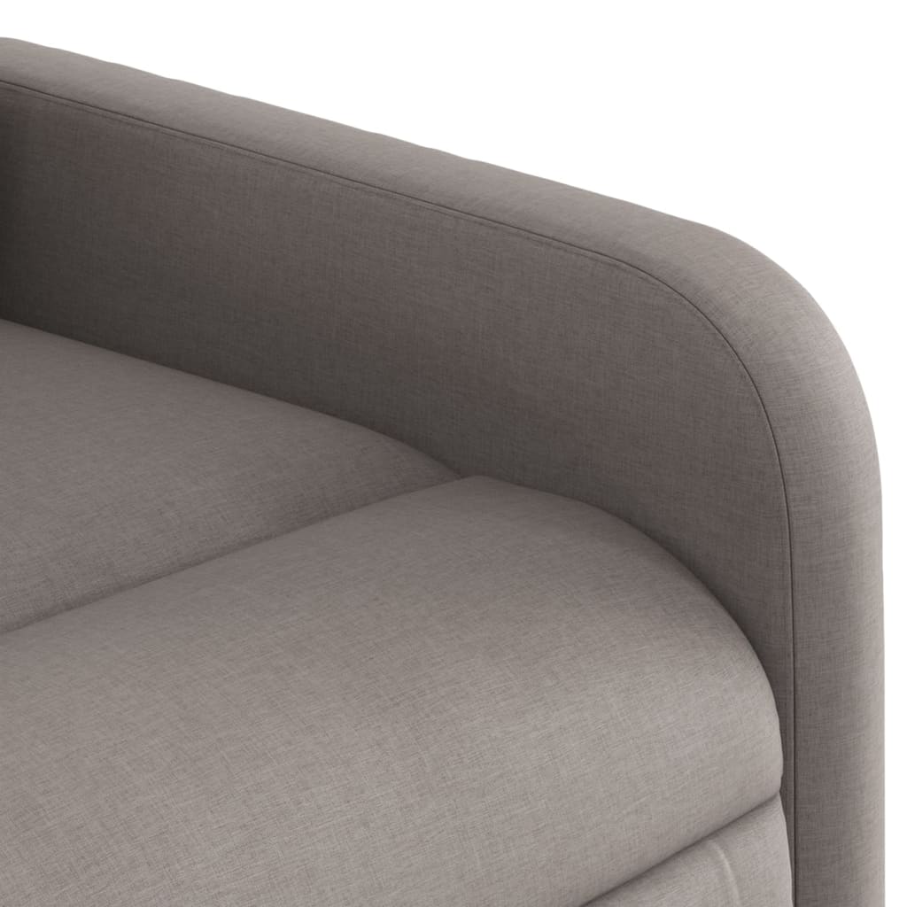 Masážní Polohovací Křeslo Textil Taupe