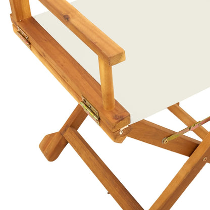 Skládací Ředitelské Židle 2 Ks Krémově Bílé Textil