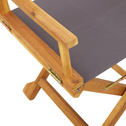Skládací Ředitelské Židle 2 Ks Tmavě Šedé Textil