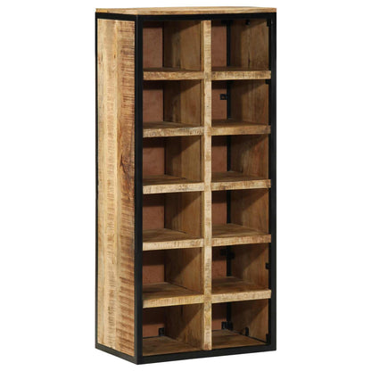 Skříň Na Obuv 50 X 30 X 110 Cm Masivní Mangové Dřevo Hnědá