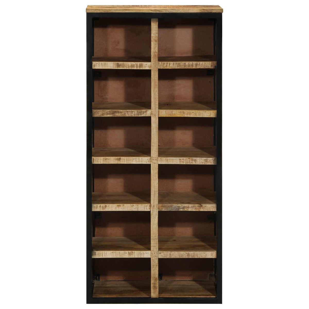 Skříň Na Obuv 50 X 30 X 110 Cm Masivní Mangové Dřevo Hnědá