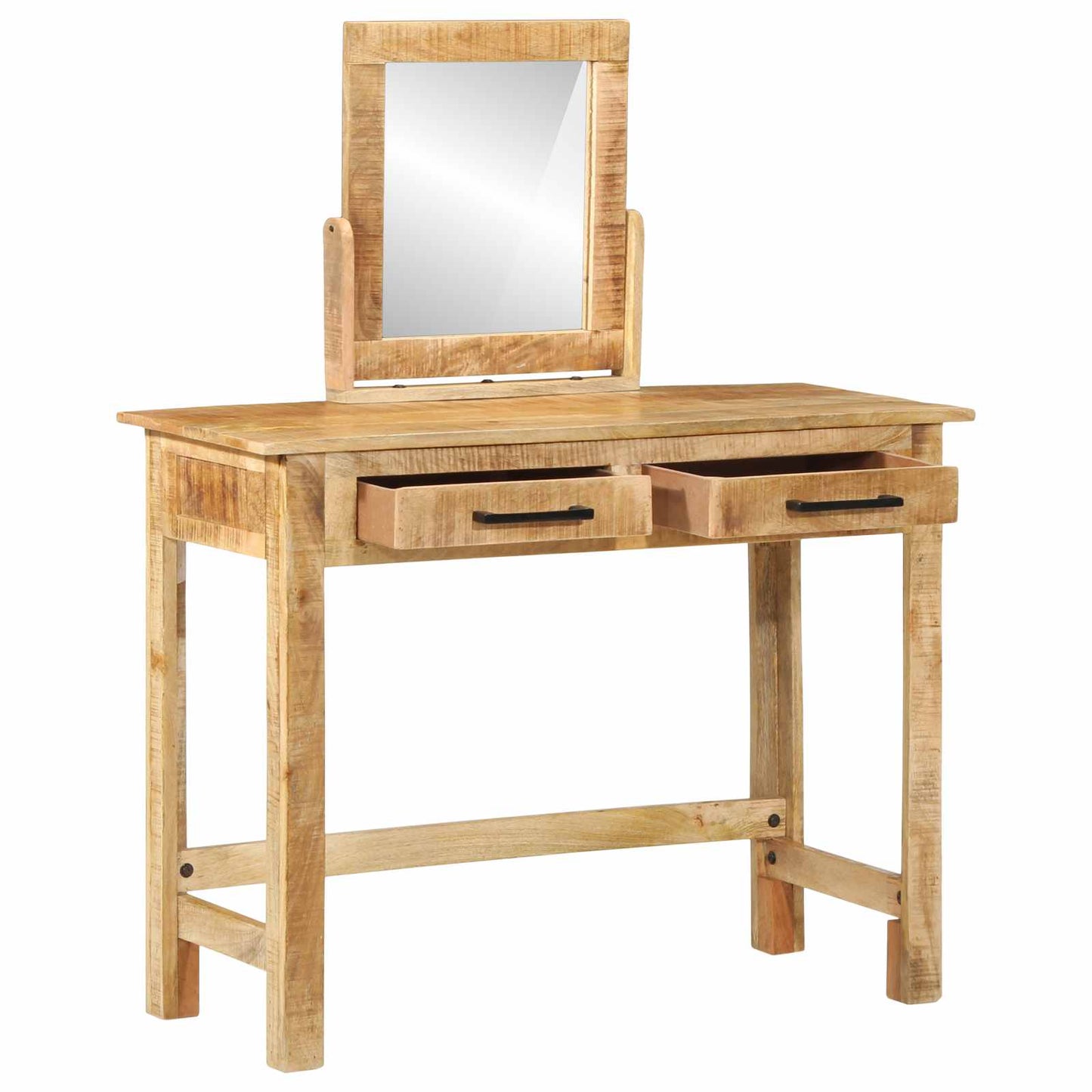 Kosmetický Stůl Hnědá 100 X 40 X 120 Cm Masivní Mangové Dřevo