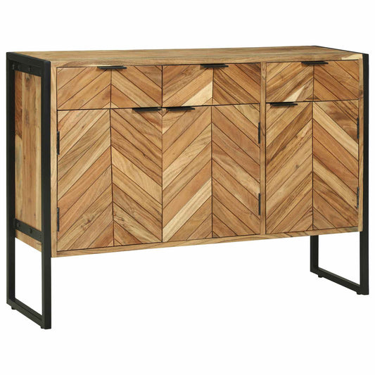 Servírovací Skříň 100 X 30 X 75 Cm Masivní Akáciové Dřevo