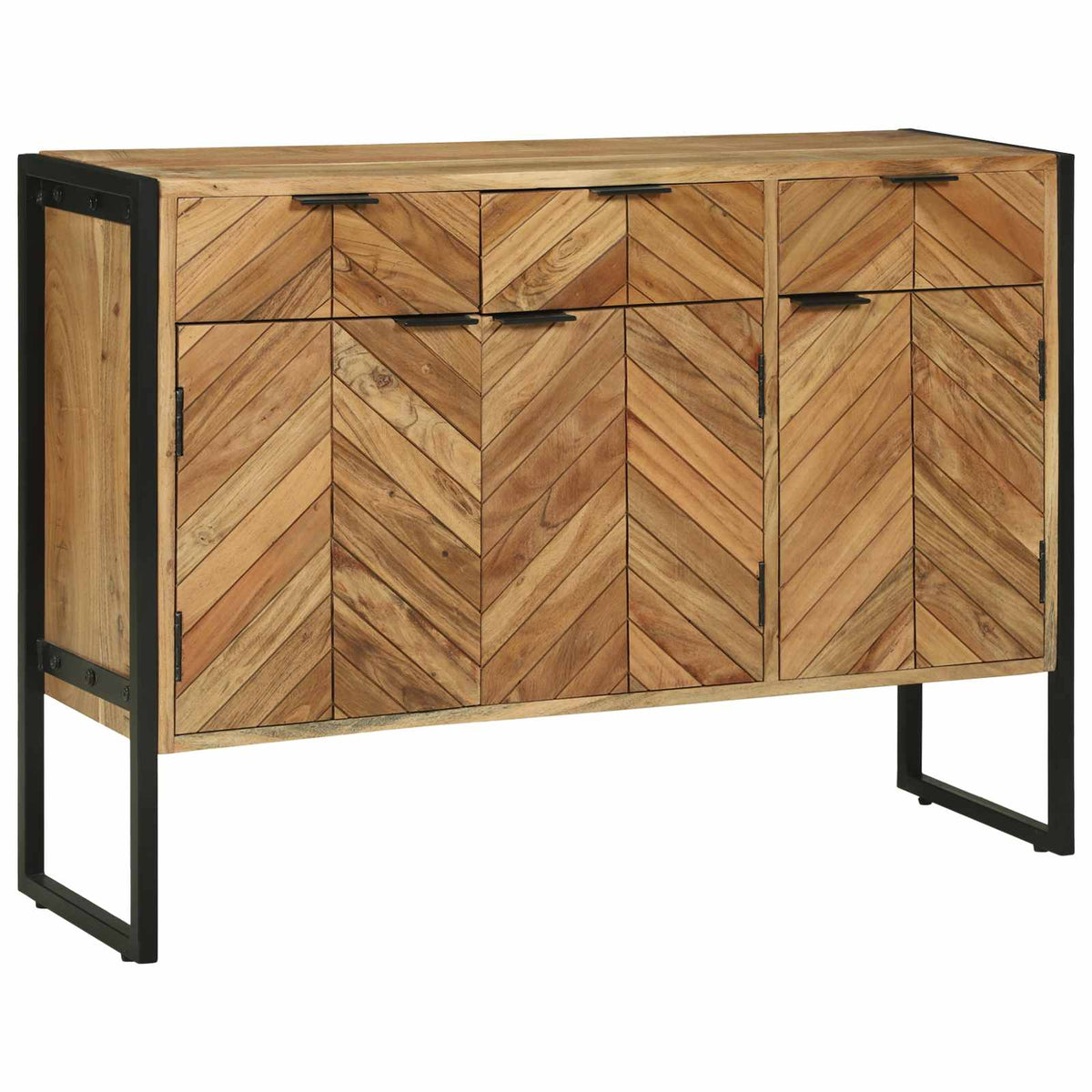 Servírovací Skříň 100 X 30 X 75 Cm Masivní Akáciové Dřevo