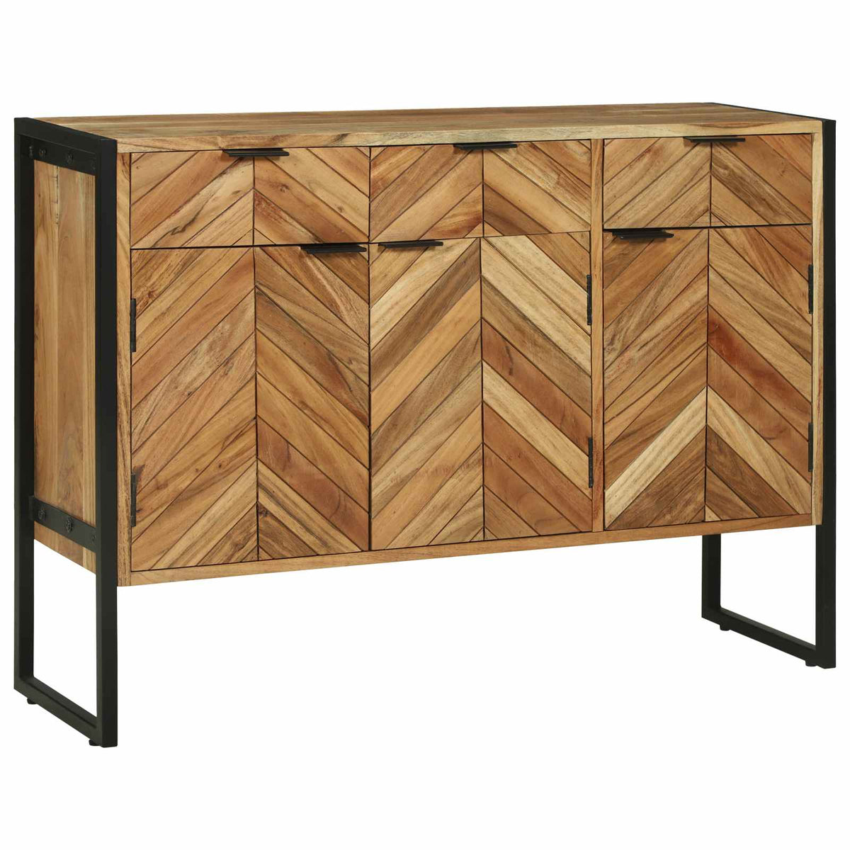 Servírovací Skříň 100 X 30 X 75 Cm Masivní Akáciové Dřevo