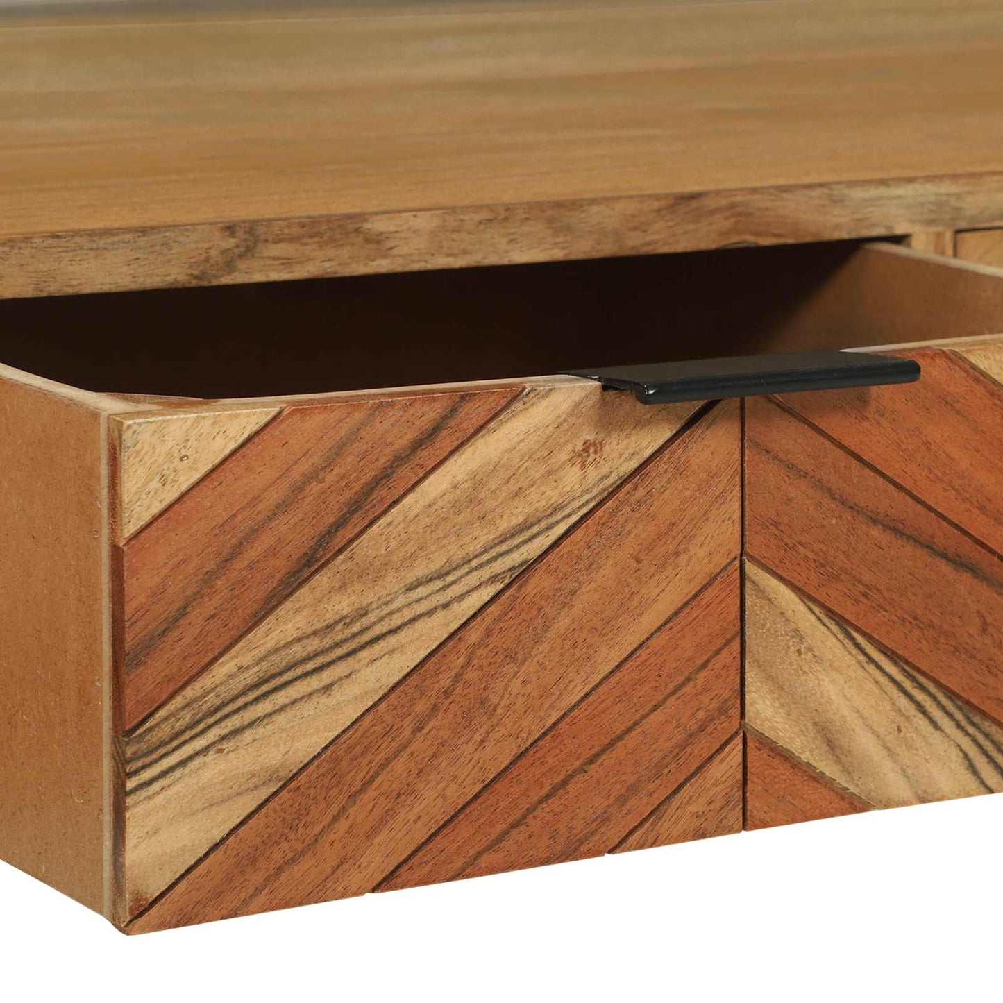 Televizní Skříň Hnědá 100 X 35 X 50 Cm Masivní Akátové Dřevo