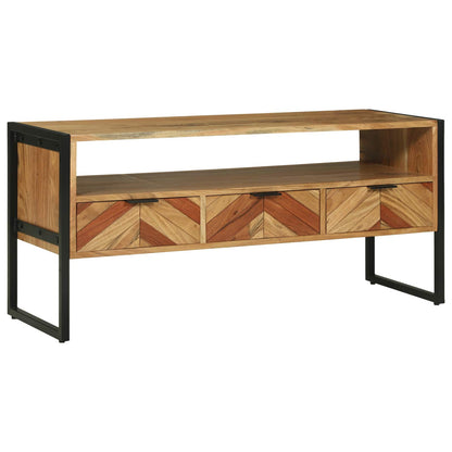 Televizní Skříň Hnědá 100 X 35 X 50 Cm Masivní Akátové Dřevo