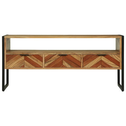 Televizní Skříň Hnědá 100 X 35 X 50 Cm Masivní Akátové Dřevo