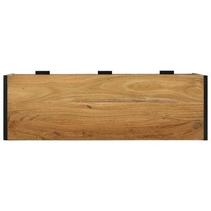 Televizní Skříň Hnědá 100 X 35 X 50 Cm Masivní Akátové Dřevo