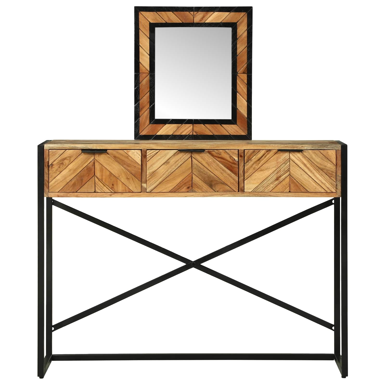 Kosmetický Stůl Hnědá 100 X 40 X 120 Cm Masivní Akátové Dřevo