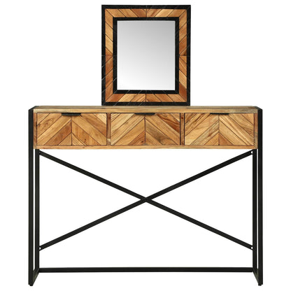 Kosmetický Stůl Hnědá 100 X 40 X 120 Cm Masivní Akátové Dřevo