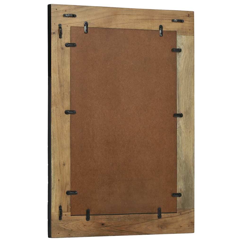 Nástěnné Zrcadlo Obdélníkový Černá A Hnědá 70 X 2 X 70 Cm