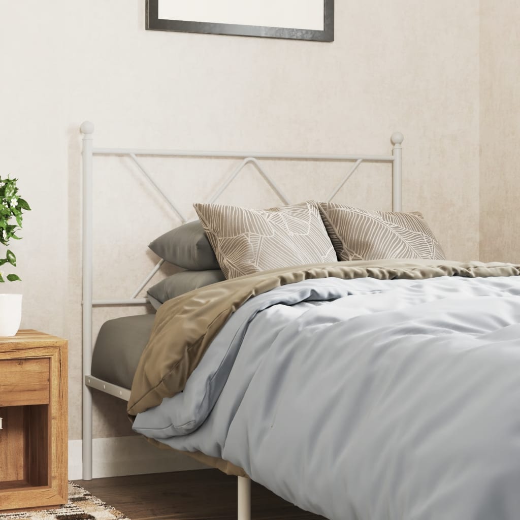 Kovové Čelo Postele Bílé