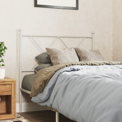 Kovové Čelo Postele Bílé