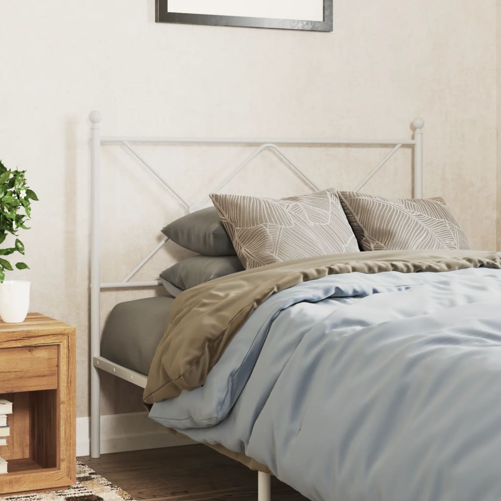 Kovové Čelo Postele Bílé