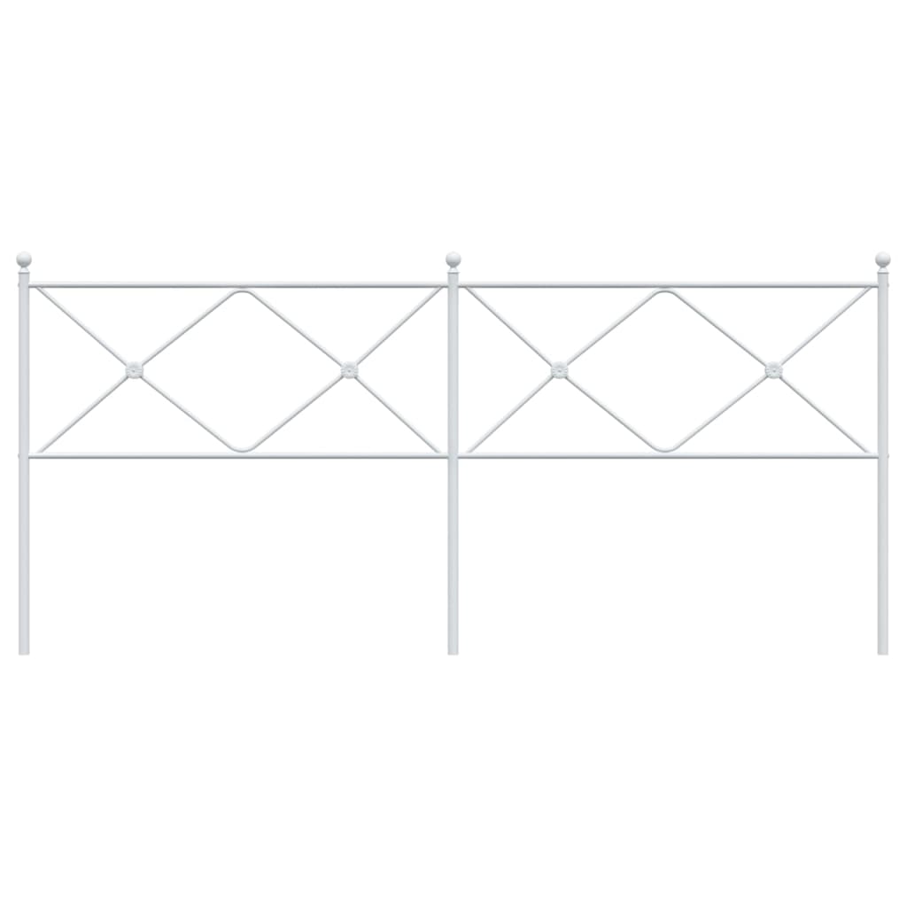 Kovové Čelo Postele Bílé