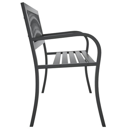 Zahradní Lavice Černá 120 Cm Ocel