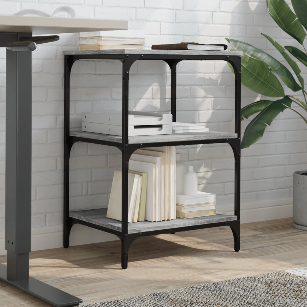 Stojan Na Tiskárnu 3Patrový Šedý Sonoma 50X41X75 Cm Kompozit