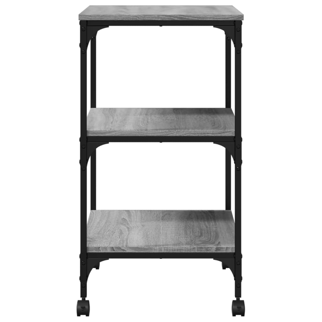 Stojan Na Tiskárnu 3Patrový Šedý Sonoma 50X41X75 Cm Kompozit