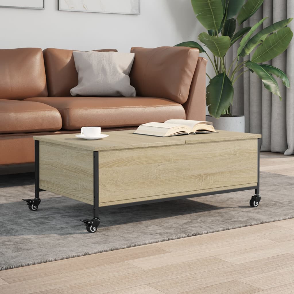 Konferenční Stolek Na Kolečkách 91X55X34 Cm Kompozit