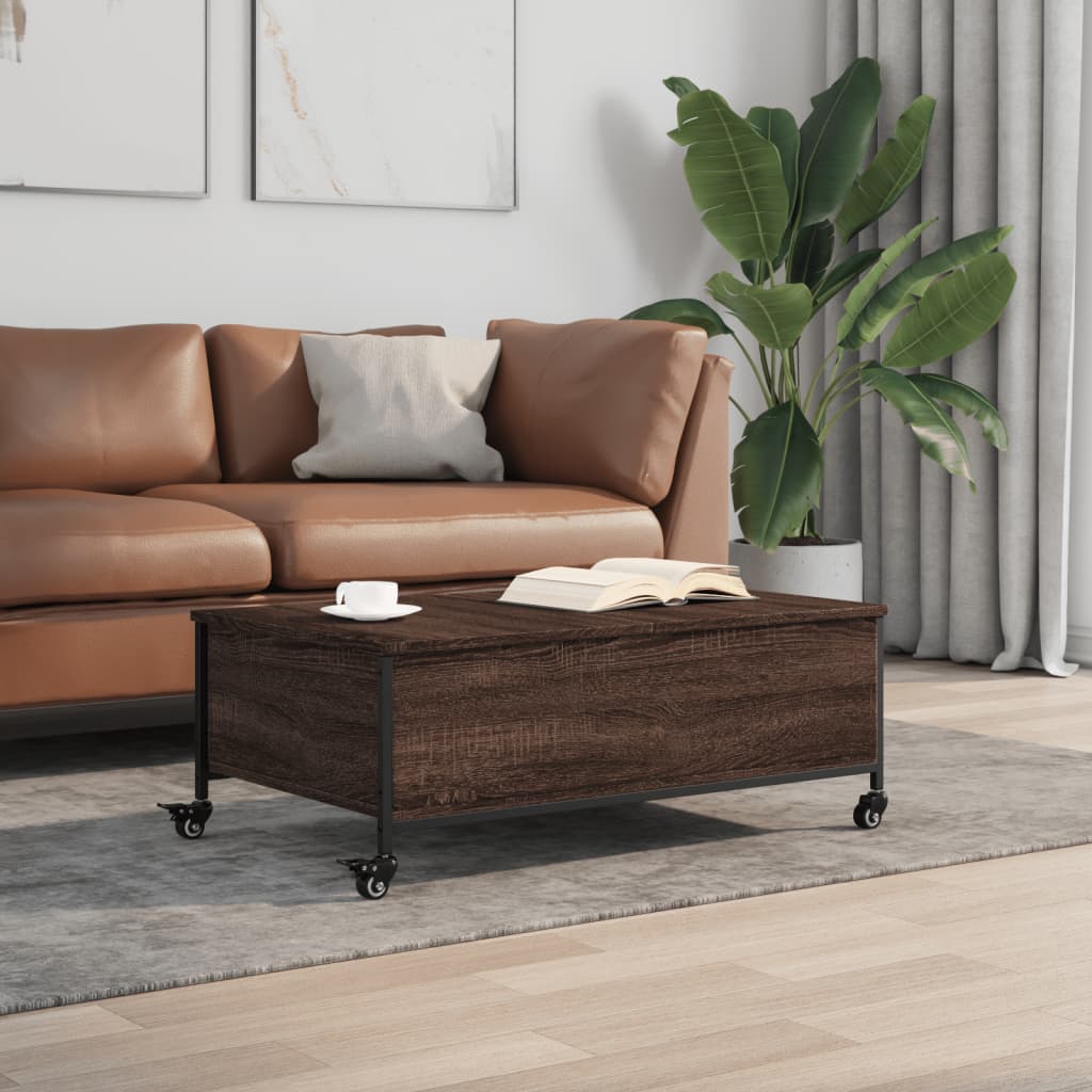 Konferenční Stolek Na Kolečkách 91X55X34 Cm Kompozit