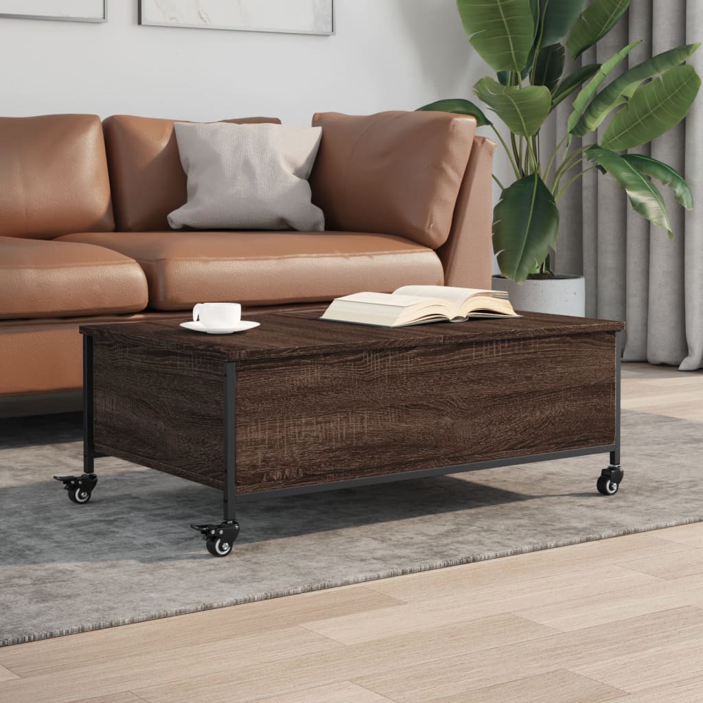 Konferenční Stolek Na Kolečkách 91X55X34 Cm Kompozit