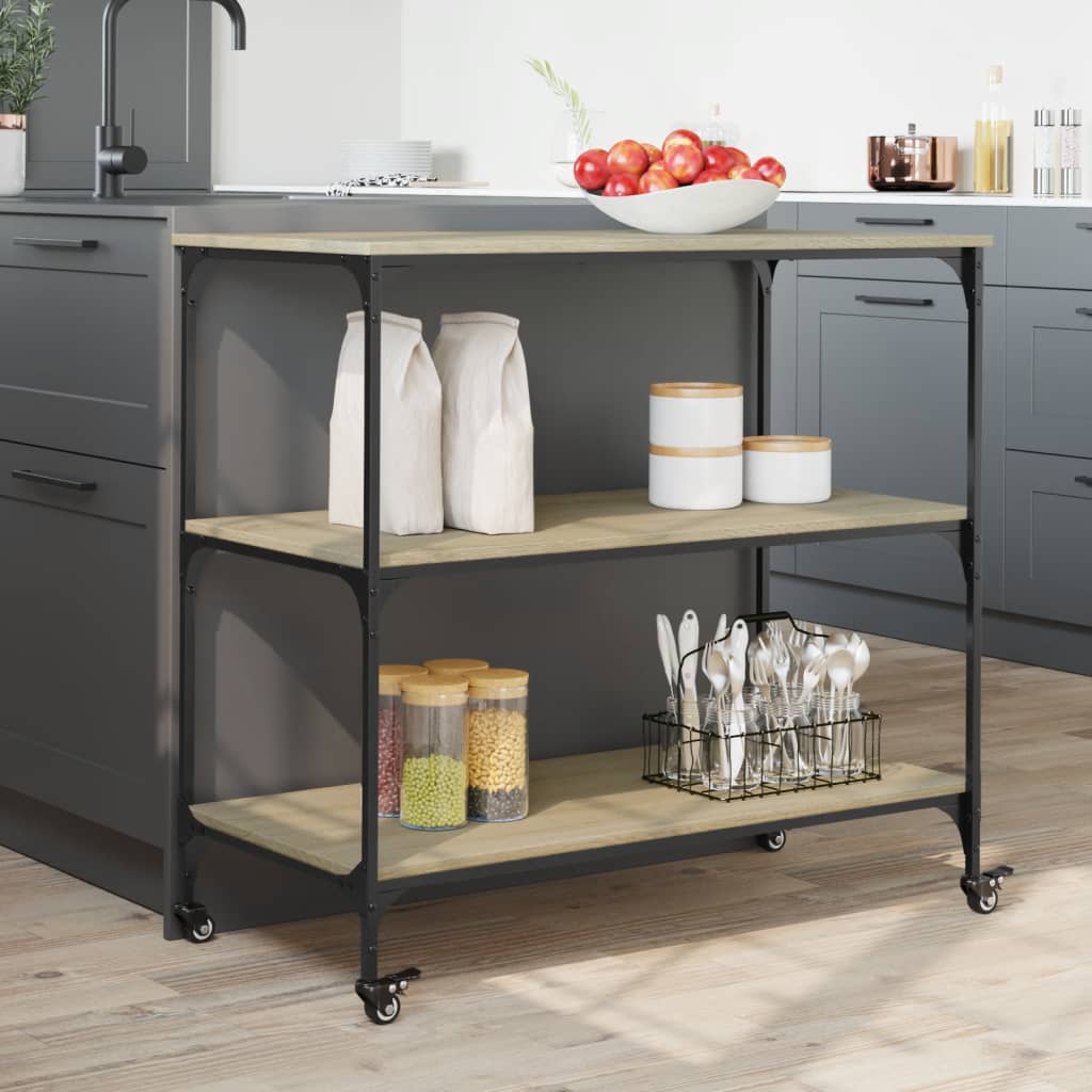 Kuchyňský Vozík 102 X 50 X 95 Cm Kompozitní Dřevo