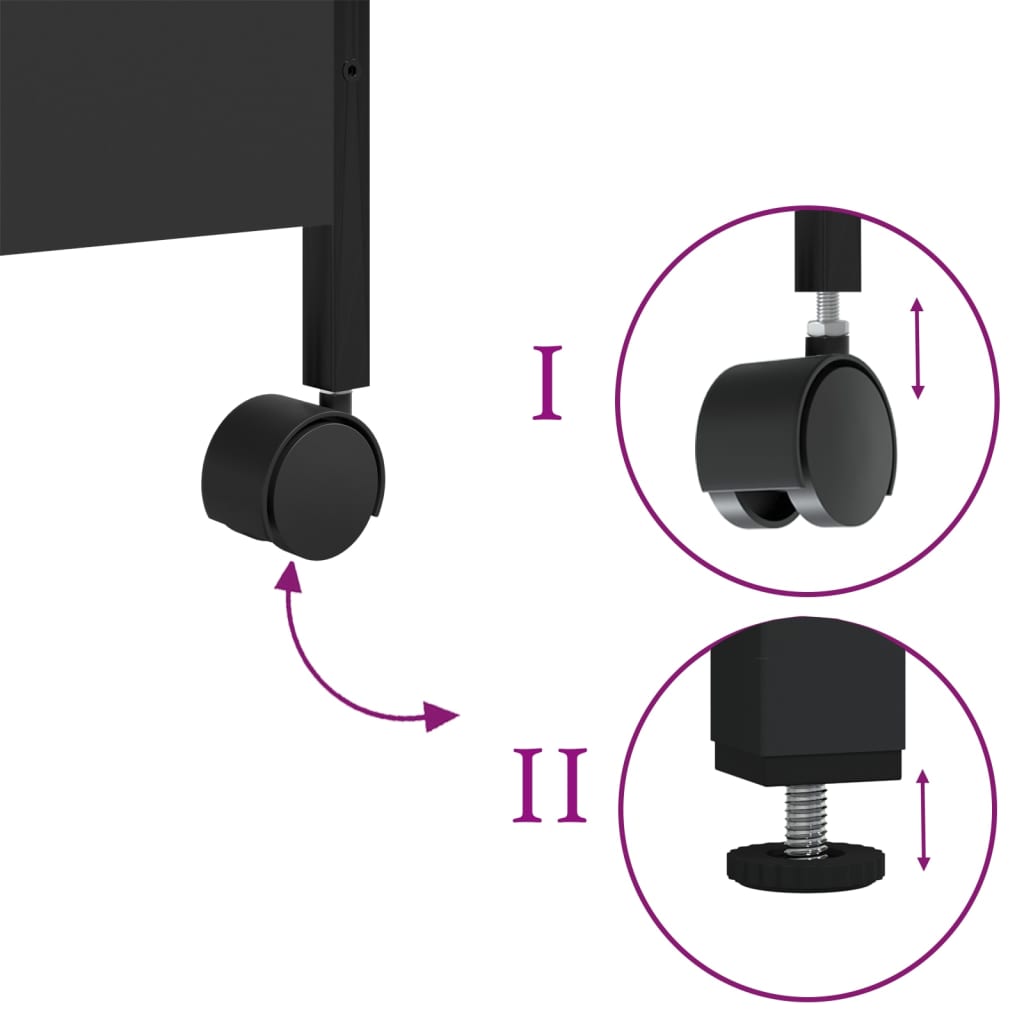 Kuchyňský Vozík Černý 45 X 35 X 89,5 Cm Kompozitní Dřevo