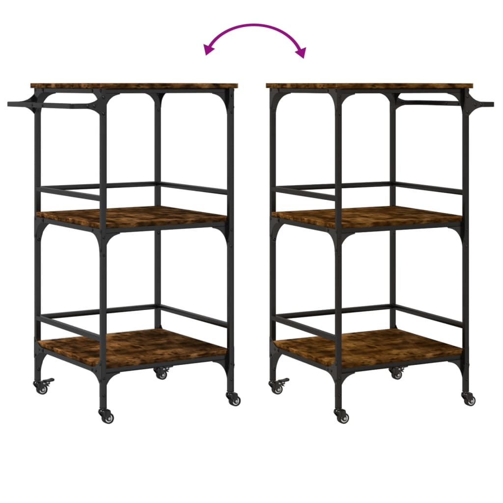 Kuchyňský Vozík 60,5X50X105 Cm Kompozitní Dřevo