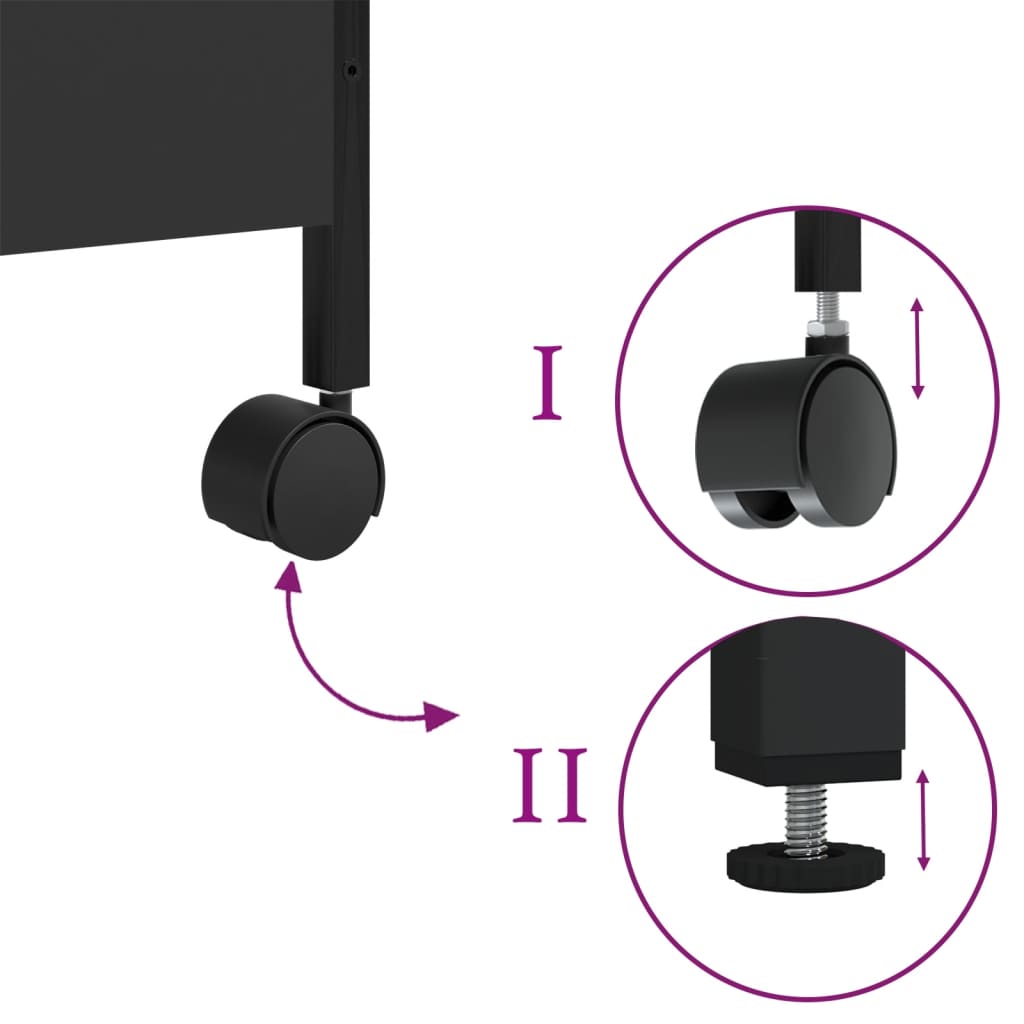 Kuchyňský Vozík Černý 50 X 30 X 70 Cm Kompozitní Dřevo