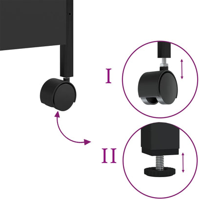 Kuchyňský Vozík Černý 50 X 30 X 70 Cm Kompozitní Dřevo